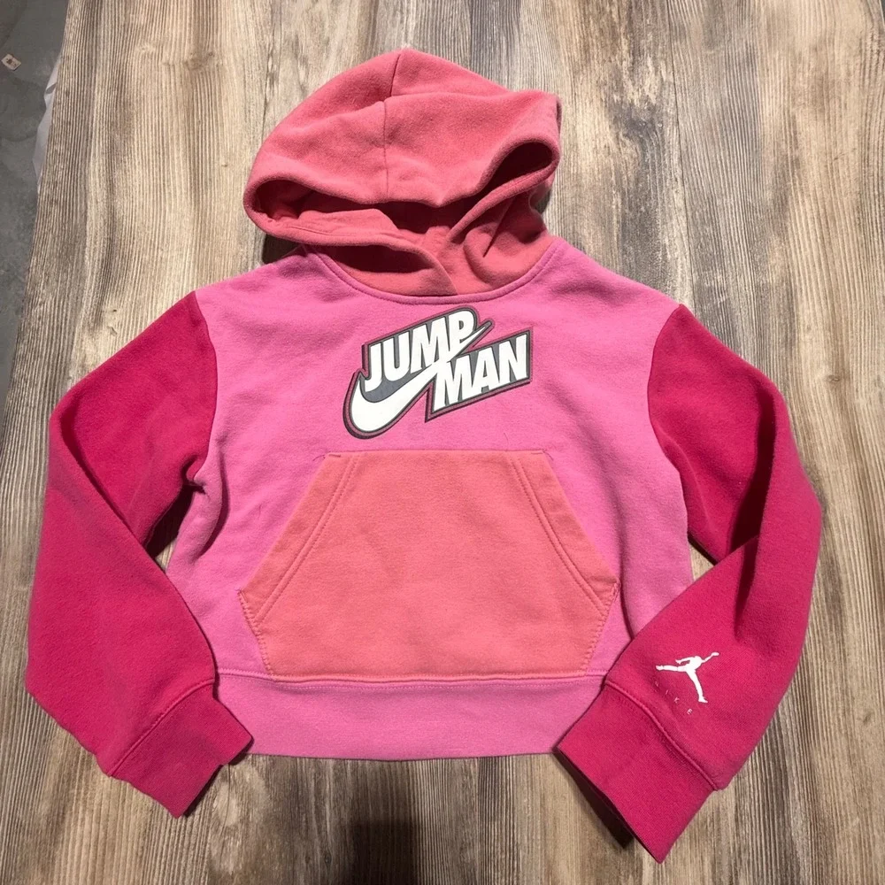 Jordan Jumpman Hoodie Pink Colorblock Streetwear Kids
